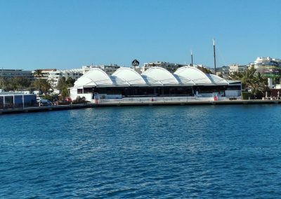 Cubierta de terrazas exteriores Club Lío-Pachá | Santiago Bermejo Oroz - Arquitecto